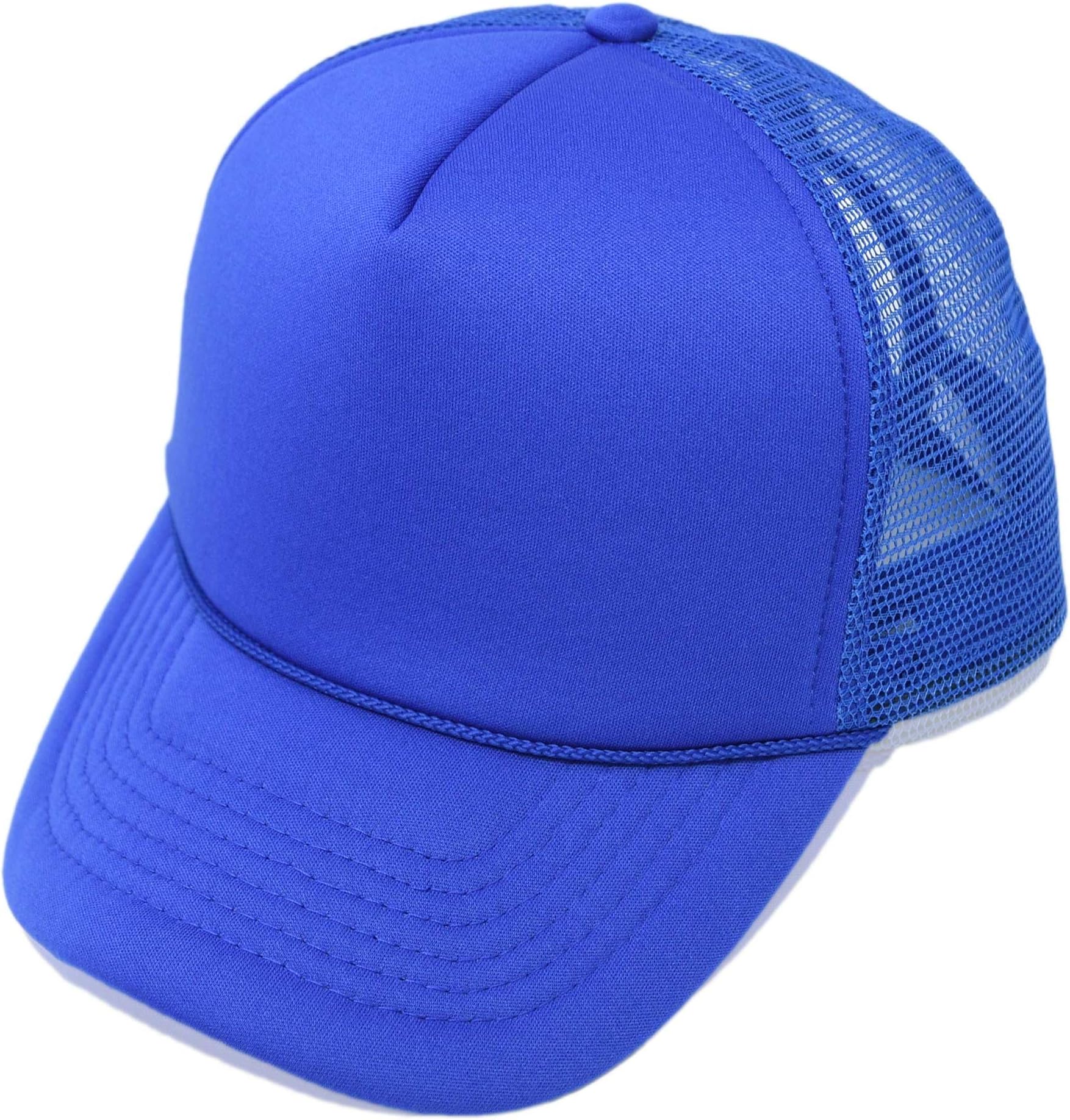 Trucker Hat Mesh Cap Solid Colors Lightweight with Adjustable Strap Small Braid