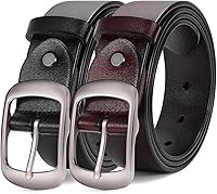 Vista 1 de SUOSDEY - Cinturón de piel para mujer con hebilla de pasador para pantalones vaqueros