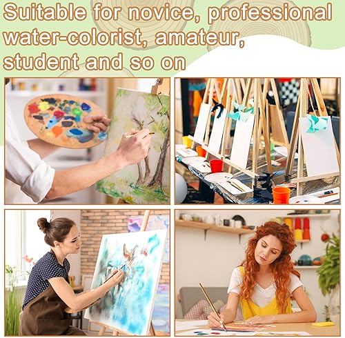 Miniatura 6 de Outus 500 hojas de papel de acuarela a granel blanco prensado en frío, papel de algodón, pintura de dedo, boceto, manualidades, para artistas,