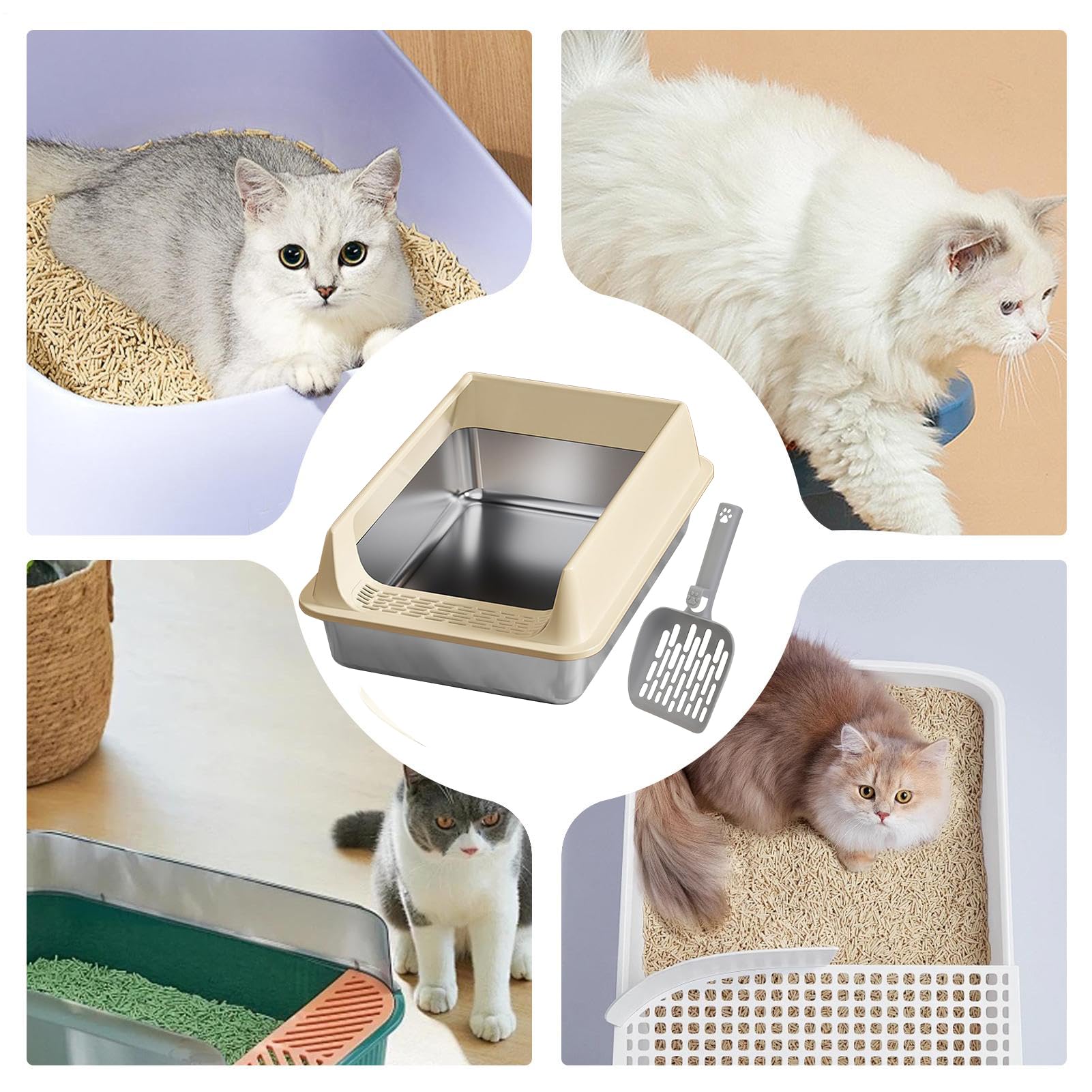 Katzentoiletten Antihaft Pflegeleicht Größe M-L Haustierzubehör