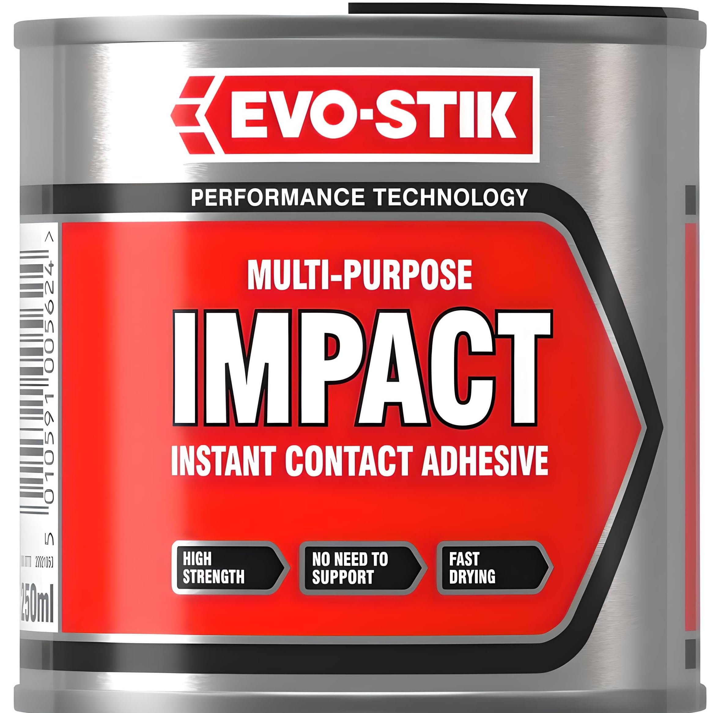 AMK® Evo Stik Impact Adhesive Tin Glue 250ml Multi Purpose High Strength No Support Needed Fast Drying Strong Hold DIY At Home