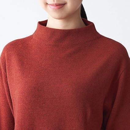 muji mock neck sweater