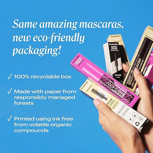 Miniatura 2 de Annabelle Máscara delgada negra, máscara galardonada, embalaje ecológico, longitud y definición definitivas, cepillo microscópico y ultrapreciso,