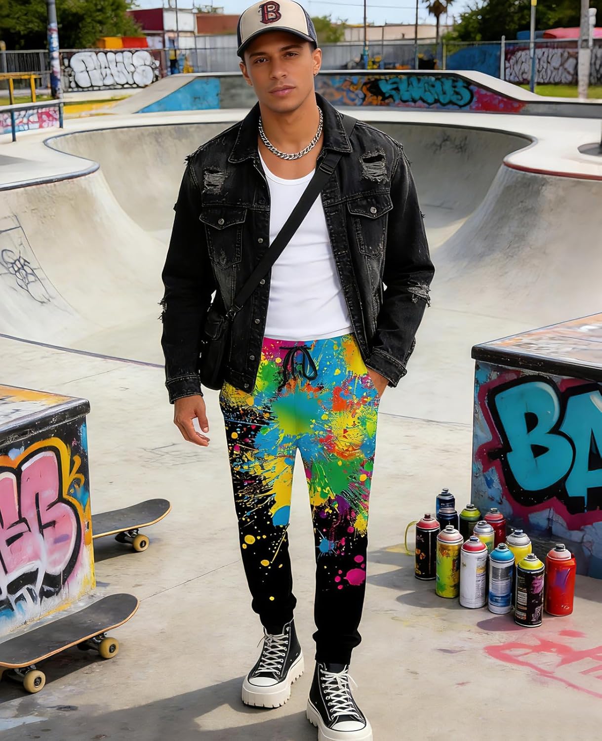 RAISEVERN Mens Sweatpants with Pockets Joggers for Men Sports Casual Sweat Pants with Drawstring - Image 2