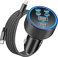 Vista 16 de [Apple MFi Certified] iPhone 17 Car Charger Fast Charging, KYOHAYA 3-Port 67W PD/QC Car Power Adapter USB-C Charger Cigarette Lighter + Type-C