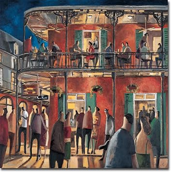 Didier Lourenco New Orleans Street Premium Gallery-Wrapped Canvas Giclee Art 24 in x 24 in, Ready to Hang