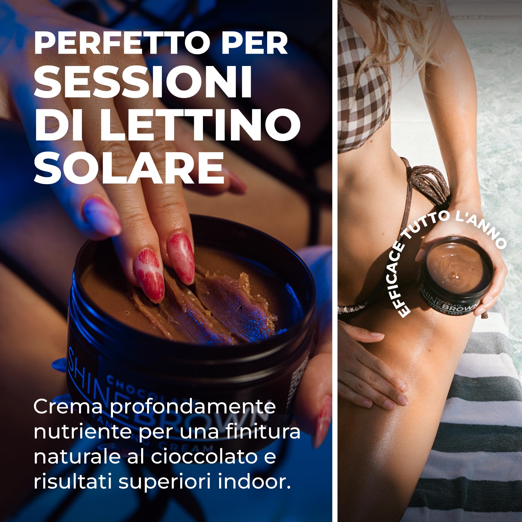 BYROKKO Shine Brown Crema Acceleratore Abbronzante Al Cioccolato (200 ml), Rapida Super XXL Per Un'abbronzatura Intensa, Efficace Sotto Lettini E Sole All'aperto