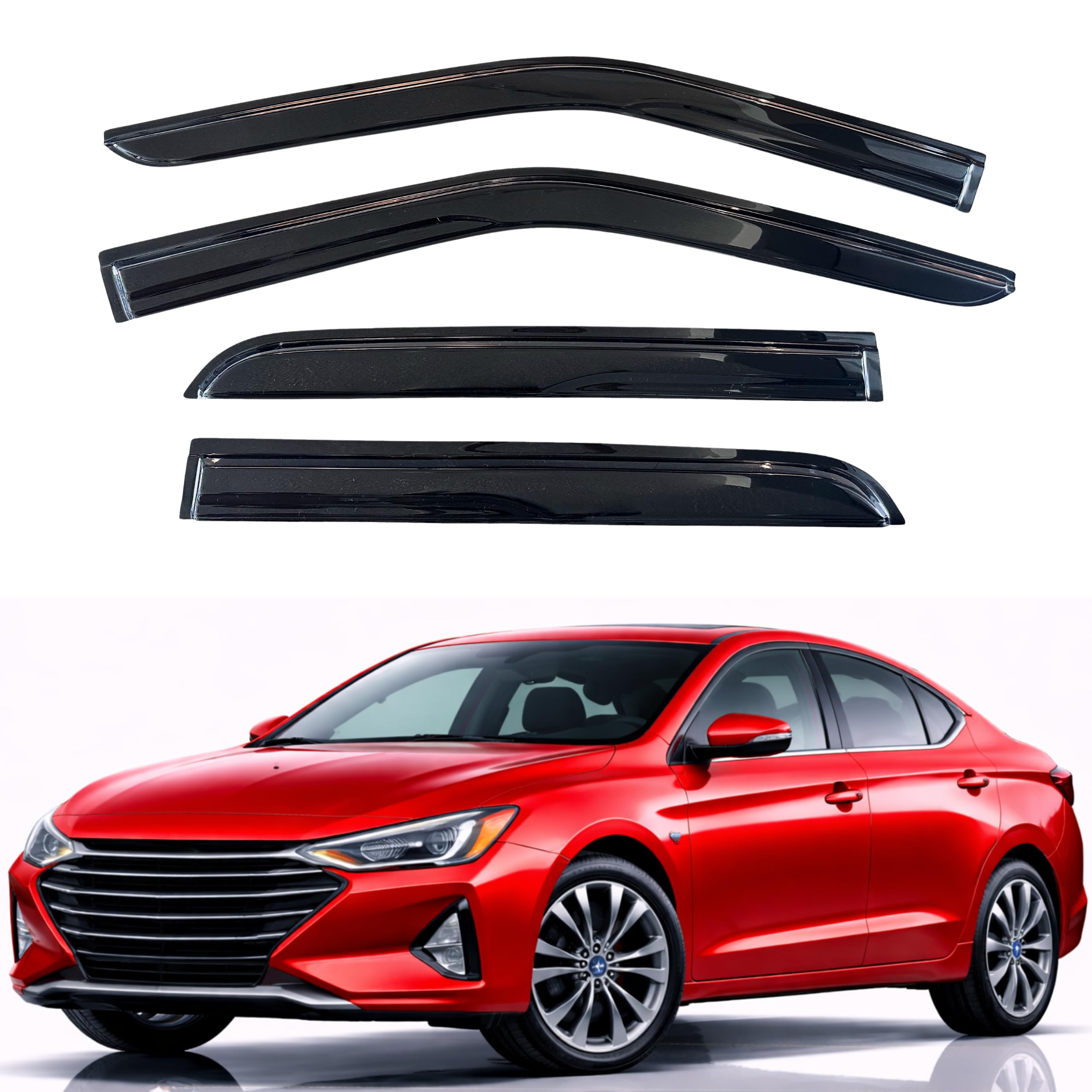 KPY Rain Guards Fit for 2017-2020 Hyundai Elantra