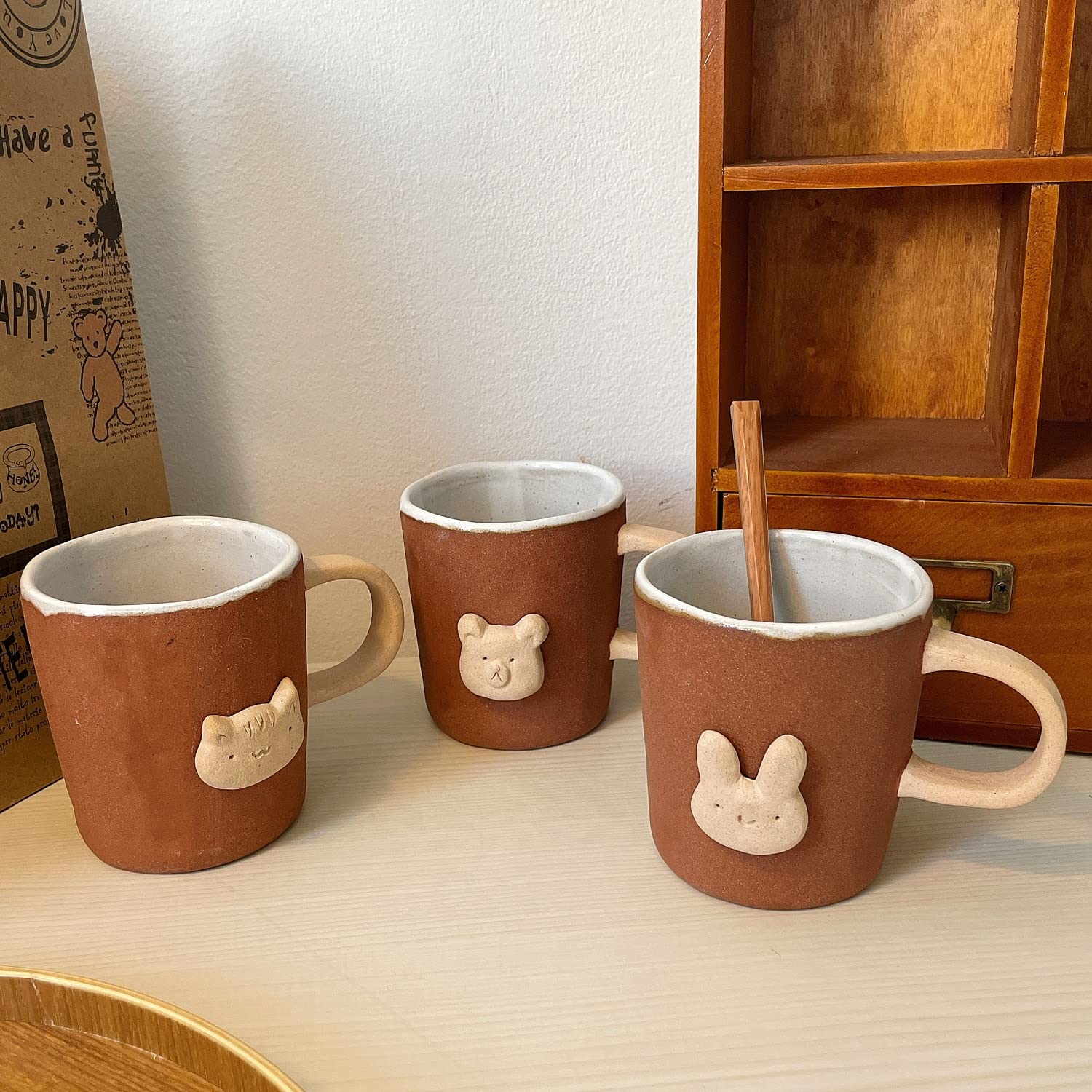 Creatieve keramische mok, cadeaus voor kinderen en koppels, cartoon