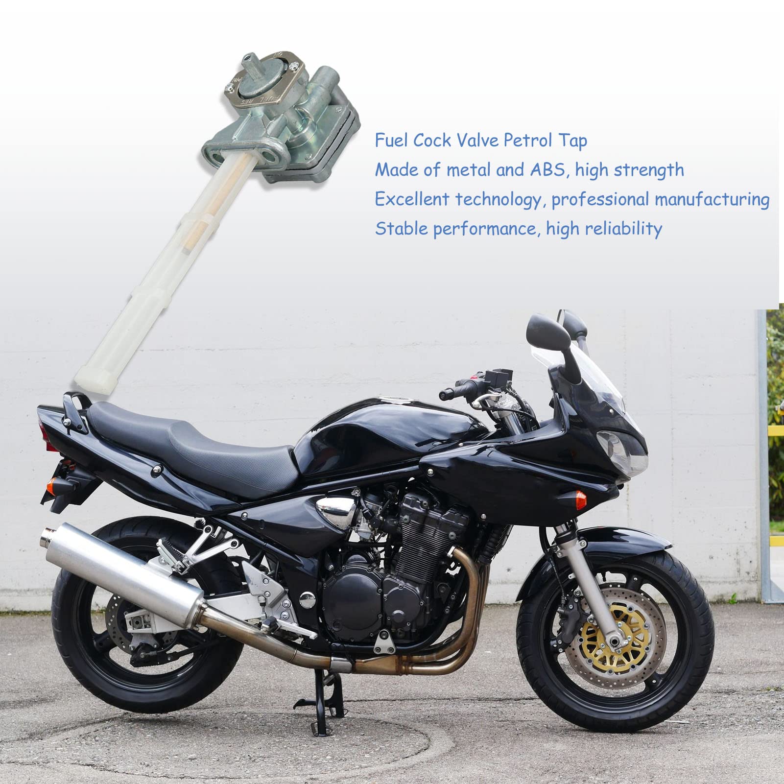 Rubinetto Benzina per Bandit 1200 GSF1200 S Z, Sostituzione Carburante, Compatibile con Modelli 2001-2005, Codice 44300 32F10
