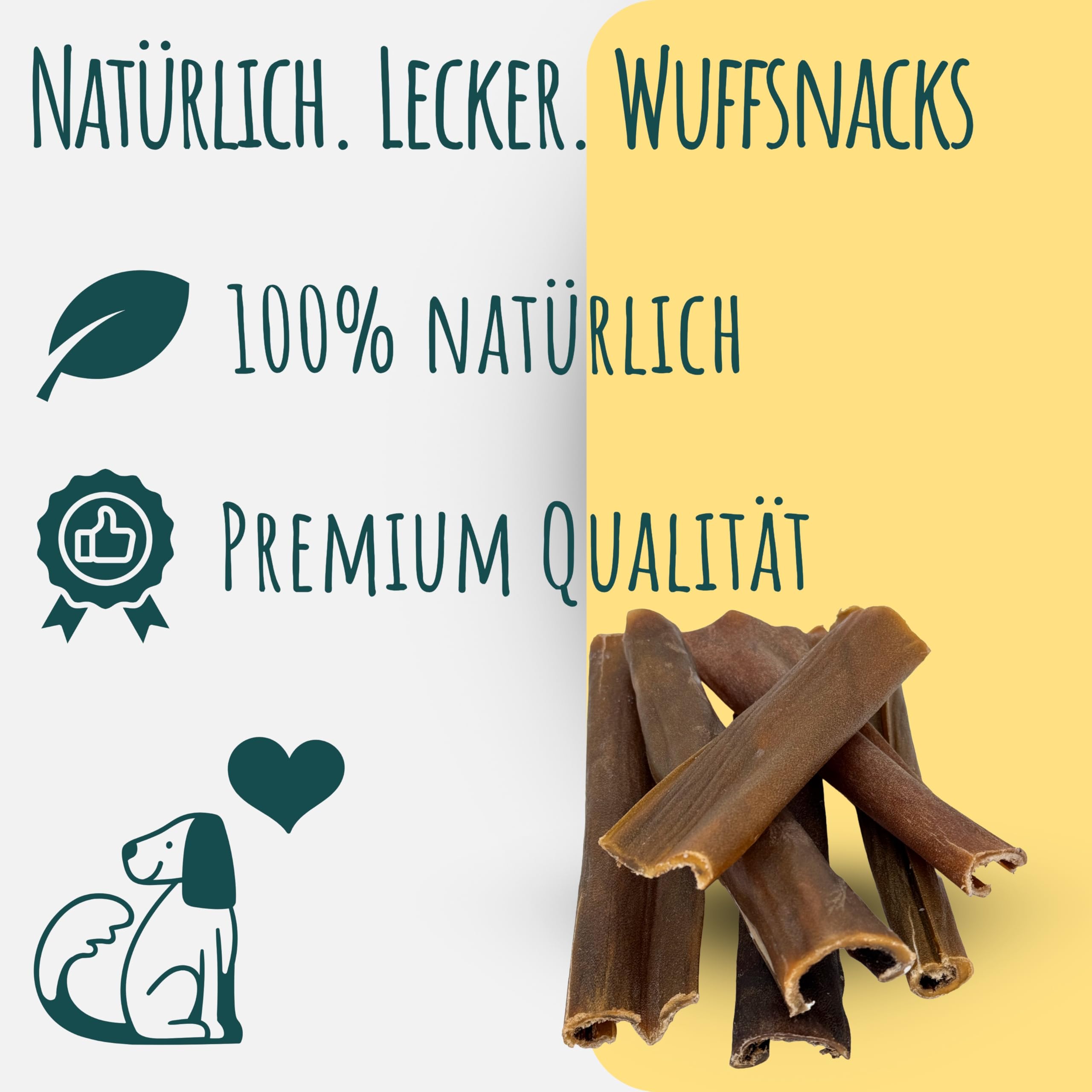 Getrocknete Hirschhaut für Hunde | 5 kg | natürlicher Kauartikel | 100% Hirsch | Hirschhautstreifen Hund | Kausnacks für Hunde von Wuffsnacks