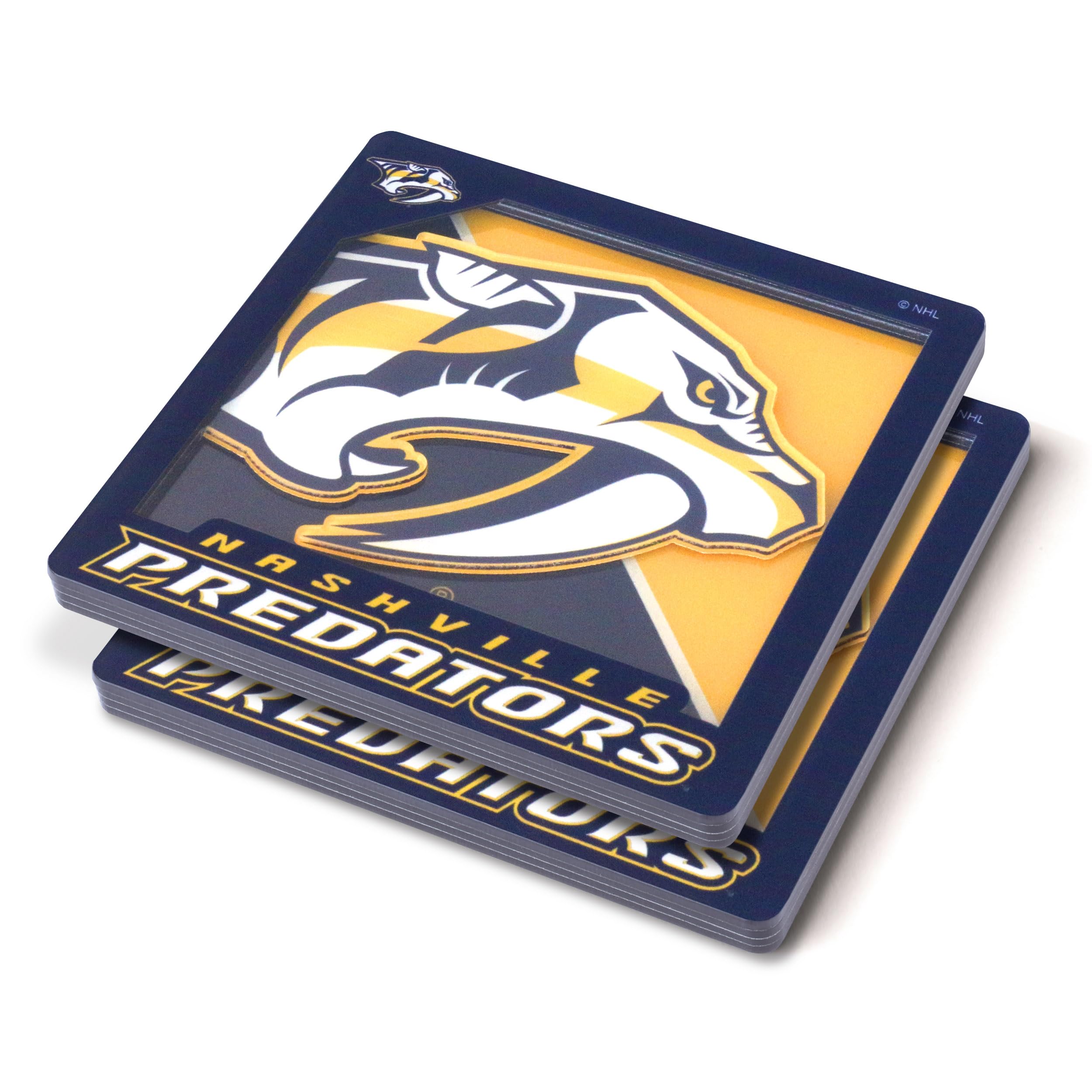 YouTheFan NHL Nashville Predators 3D Logo Series Coasters