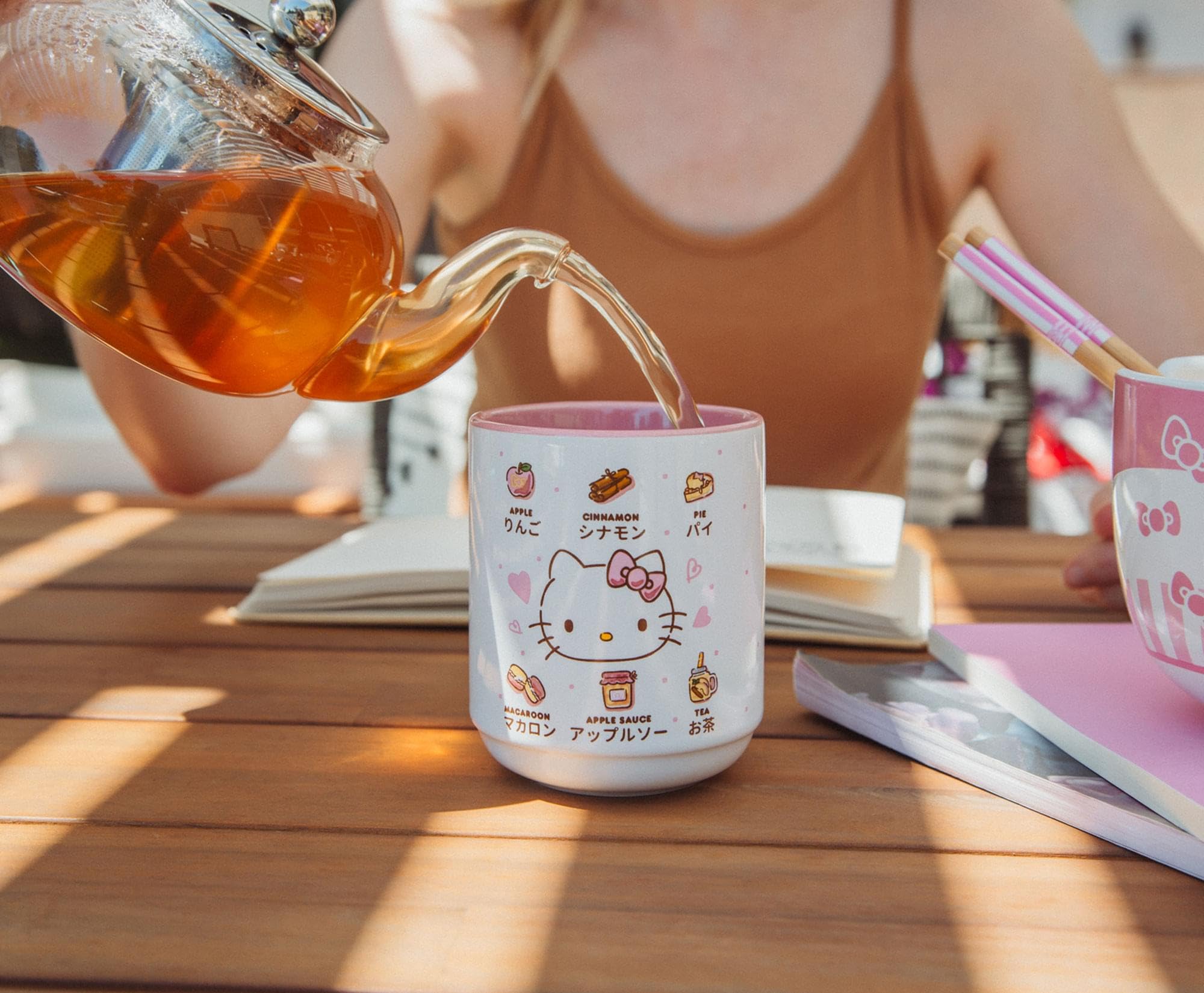 Amazon.com | Hello Kitty Sanrio Apple Icons Asian Ceramic Tea Cup