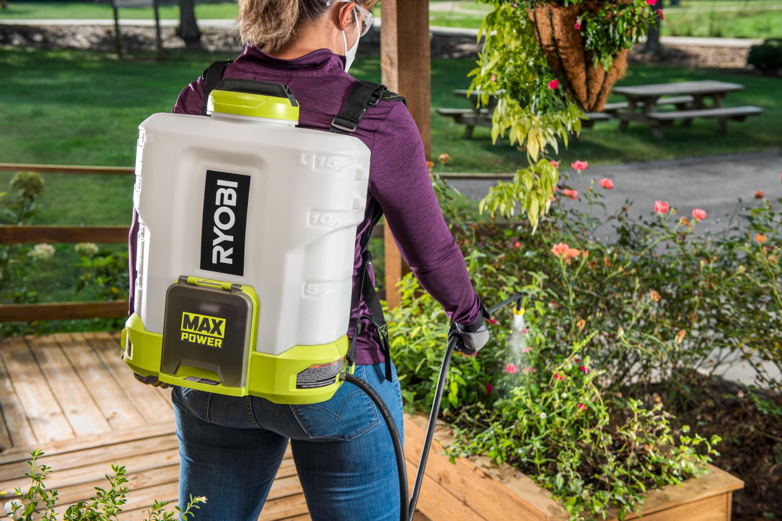 RYOBI Pulvérisateur à Dos 36V Max Power RY36BPSA-0 – Traitement Jardin, Désherbage, Potager, Verger et Grandes Surfaces, Réservoir Grande Capacité, Lance Télescopique, sans Batterie ni Chargeur