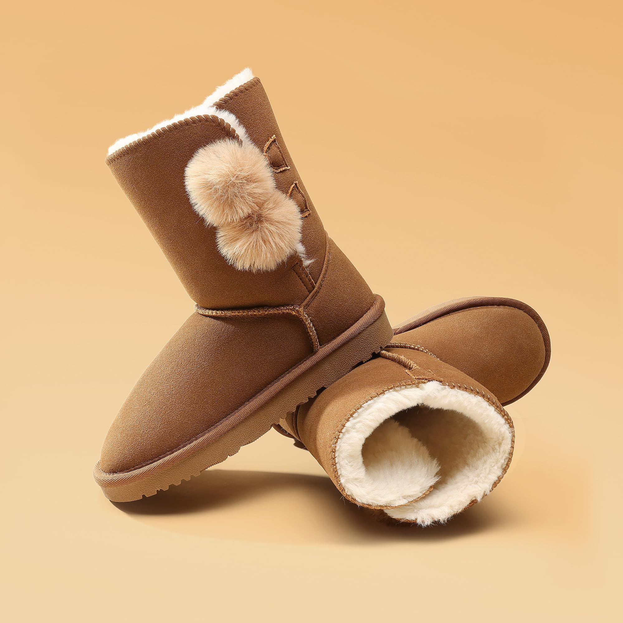 DREAM PAIRS Botas de Nieve Botines Invierno Niños Niñas con Forro Calido