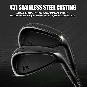 PGM 19 Piece Men's Complete Golf Club Sets - Ultra-Thin Face Titanium Driver (0.85+ COR), High COR Fairway Woods, Forged Irons, Precision CNC Milled Putter, with Stand Bag - Right Handed