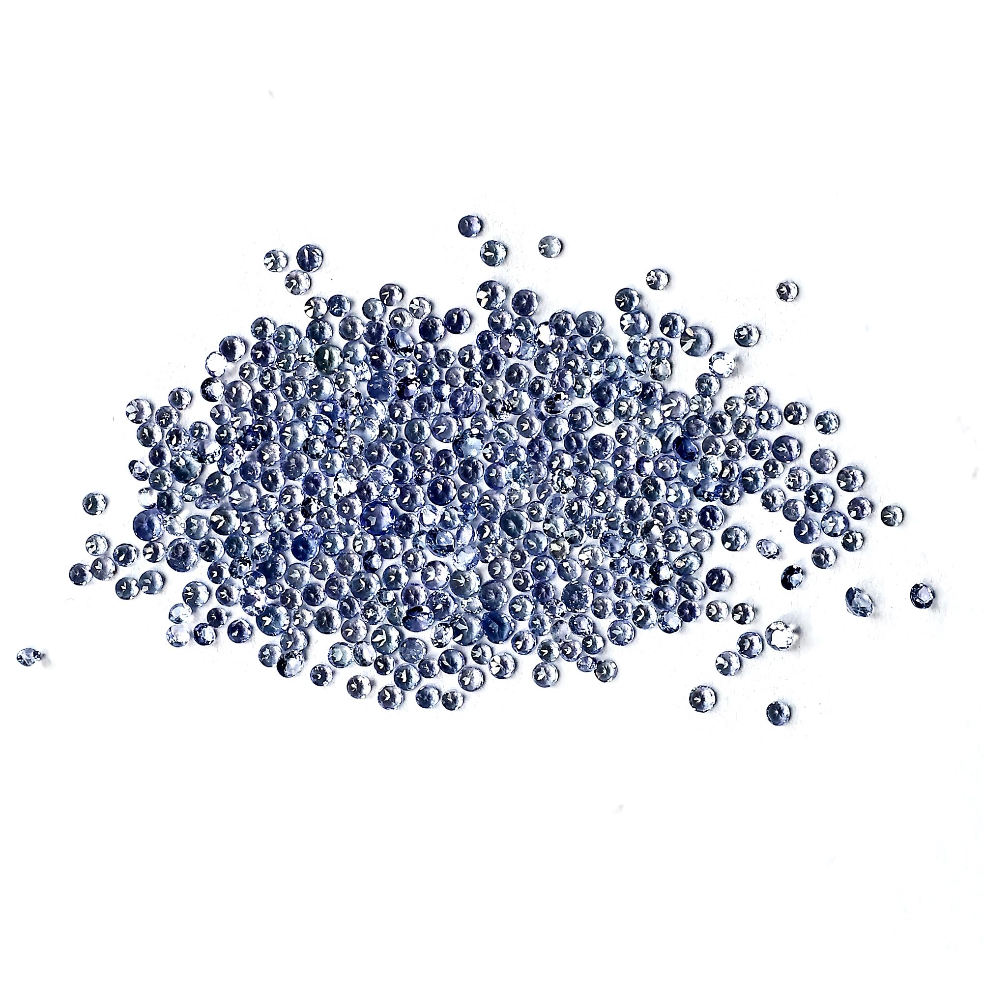10 Cts Natural Tanzanite Gemstone 2.5-3mm Round each you can expect to receive at least 100 gems from the pictured lot (TZ-60001)