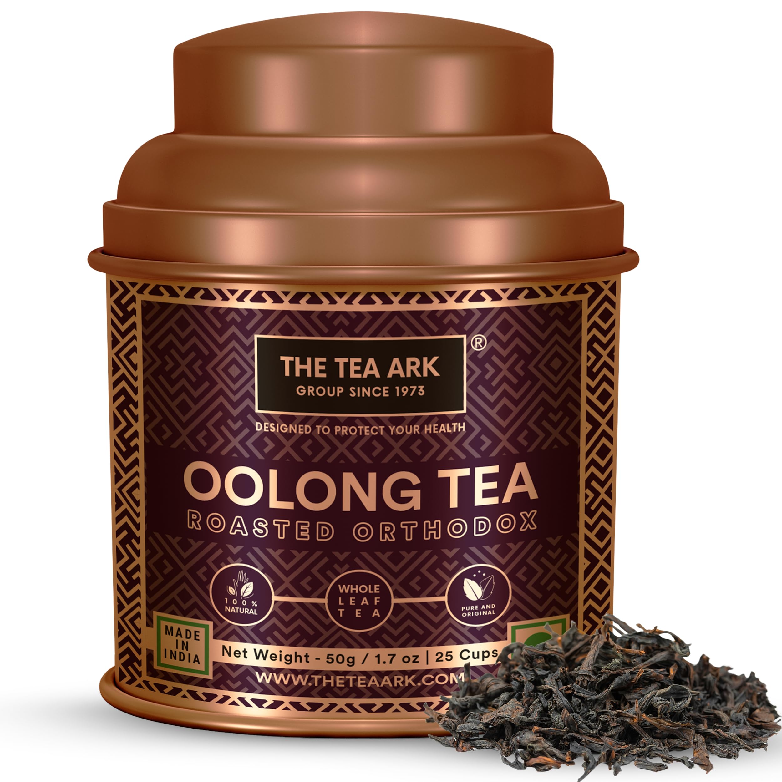 The Tea Ark Oolong Tea Leaves (50g) | Roasted Orthodox Oolong Herbal Tea for Overall Wellbeing | Whole Leaf Blend, Pure and Original | The Perfect Balance Between Green Tea and Black