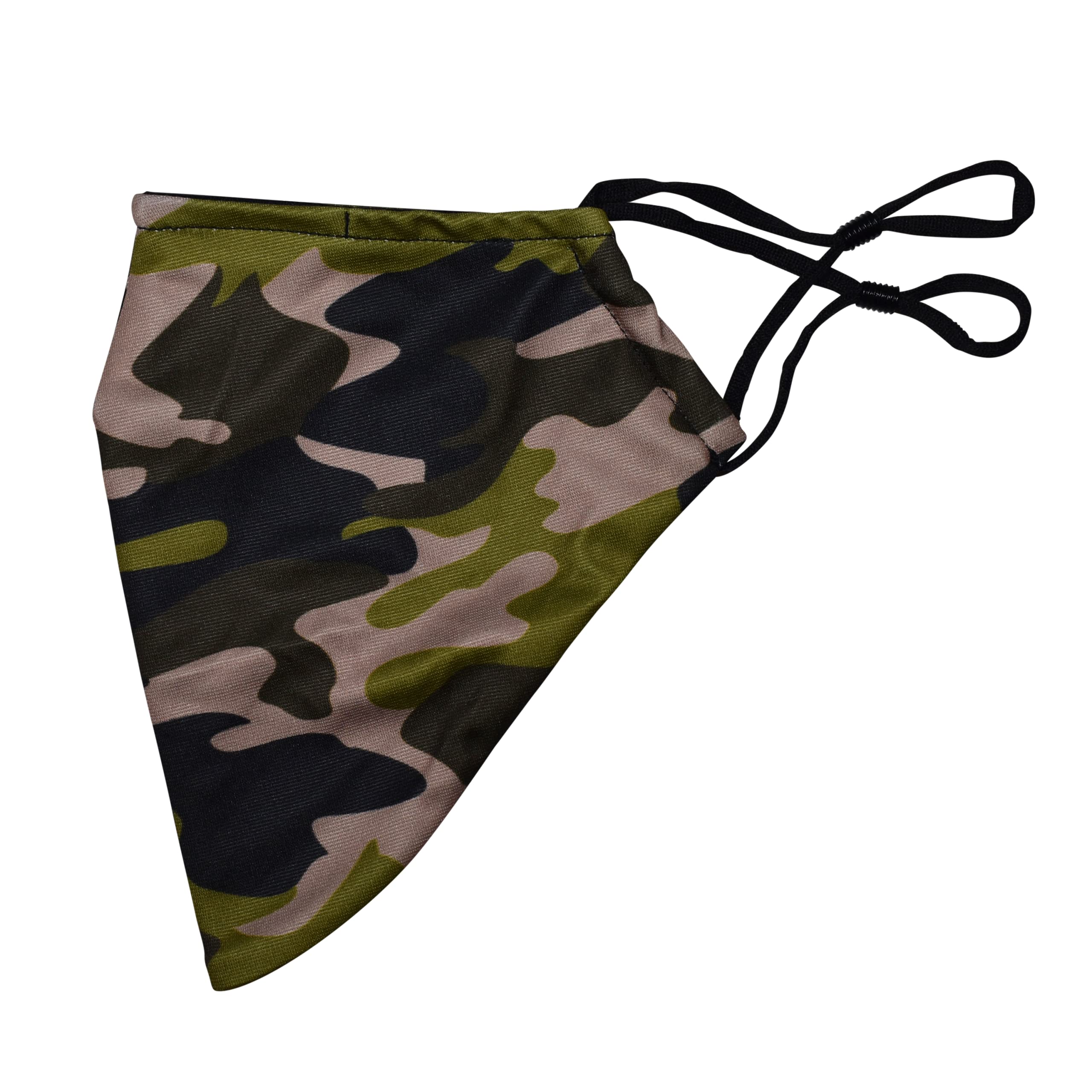 KT Valley Company Beard Face Mask for Men with a Beard, Bearded Men Face Mask, Reusable and Comfortable Beard Mask (Camo Green (7 Inches) Gen 2)