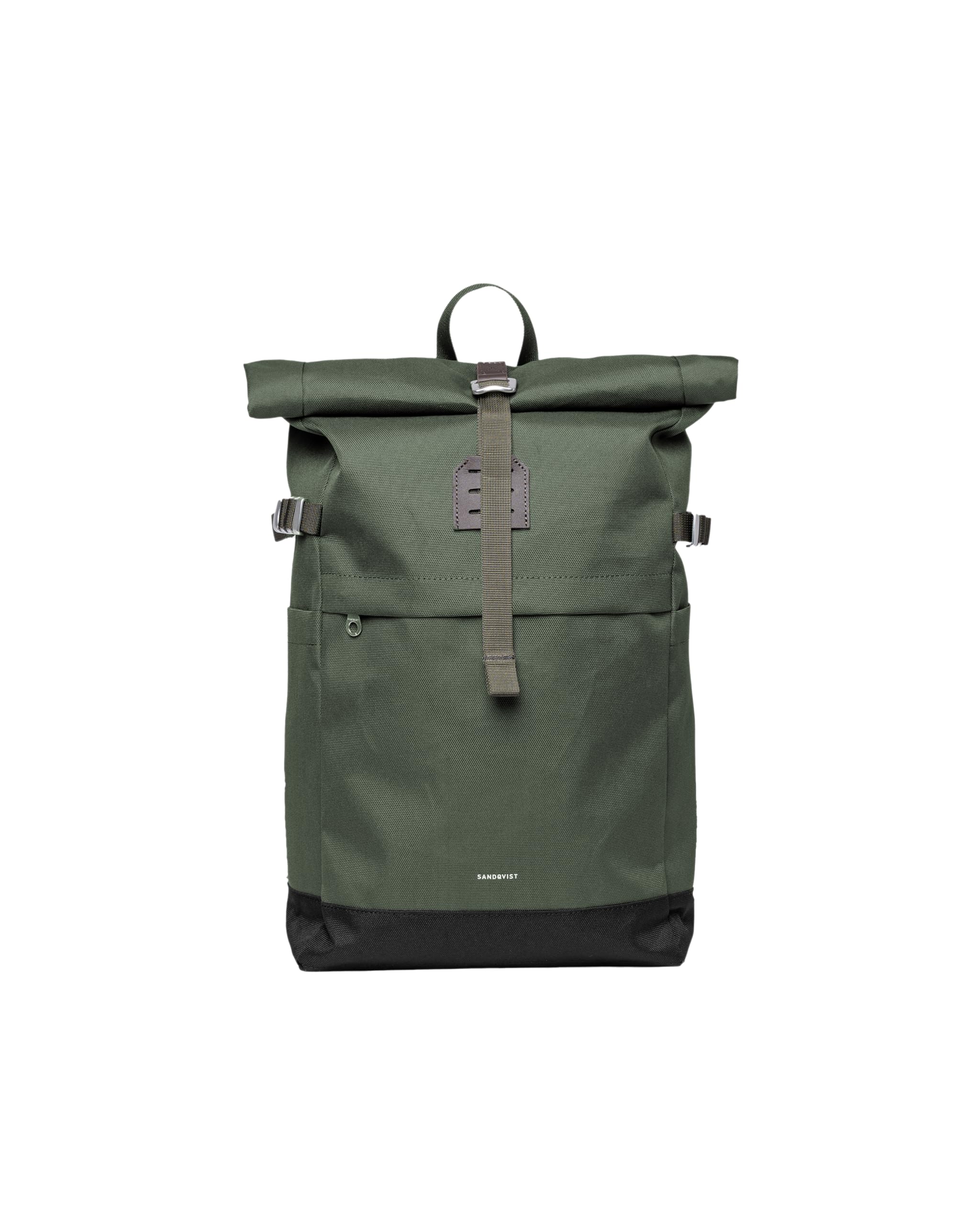 Sandqvist Icon Rolltop Backpack 14”, 23L, Green, Laptop Backpack, 14" Laptop Compartment, Water-Resistant, Recycled Materials