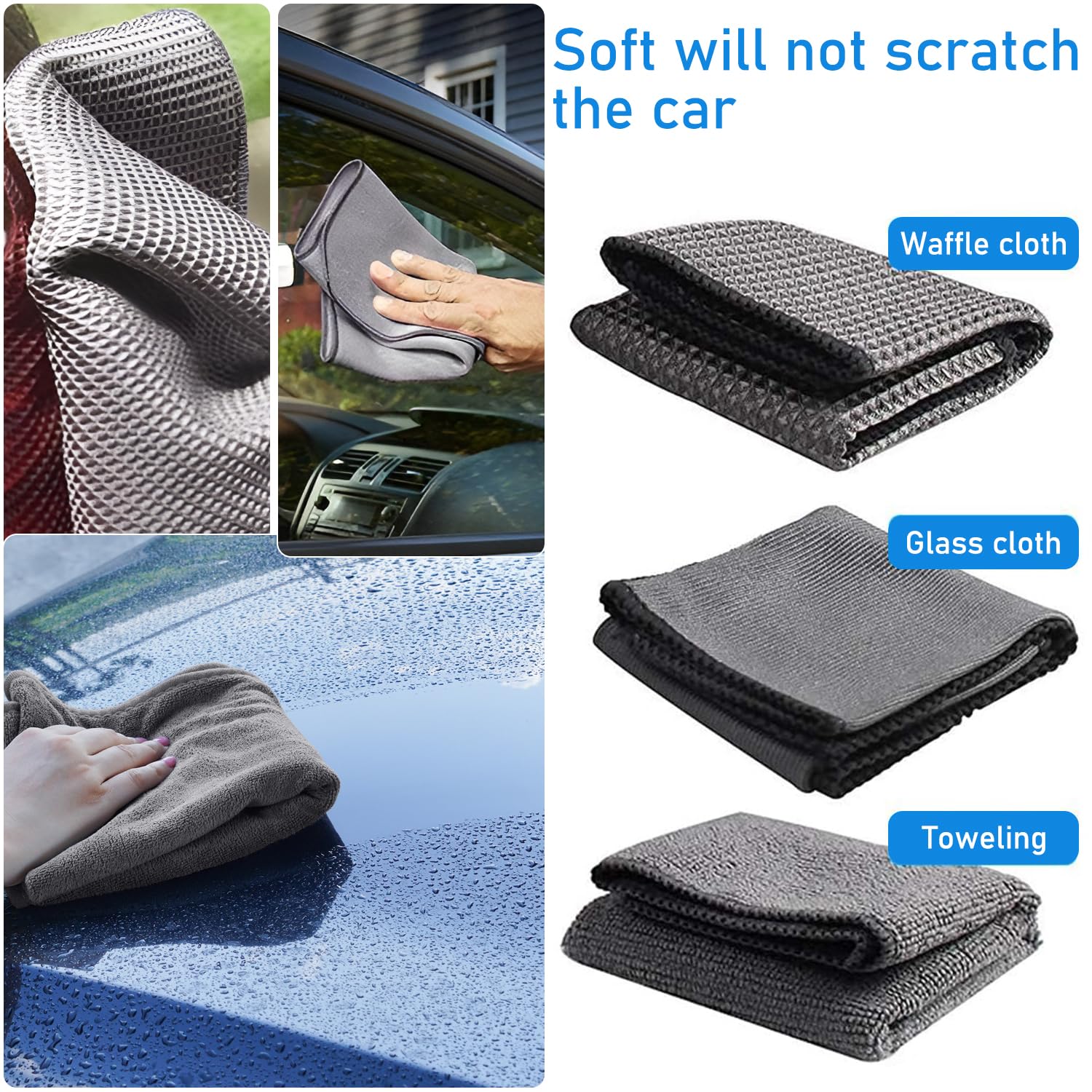 Set Pulizia Auto 20 Pezzi AOKITO - Spazzole, Spugne, Gel Detergente E Borsa, Per Interni Ed Esterni