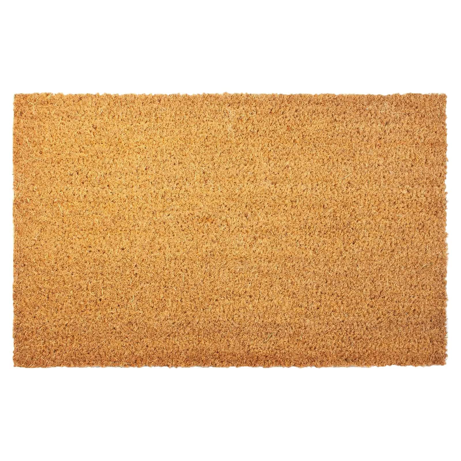 KARAT Kokosdeurmat, deurmat, vuil-vasthoudende mat, kokosmat met antislip achterkant (bruin, 90 x 150 cm, 1,7 cm dik