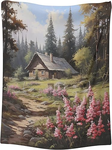 CAPITUNEISKINEPA Cottagecore Home Blanket Gift Polyester Blanket Small Blanket for Travel 30" x 40"