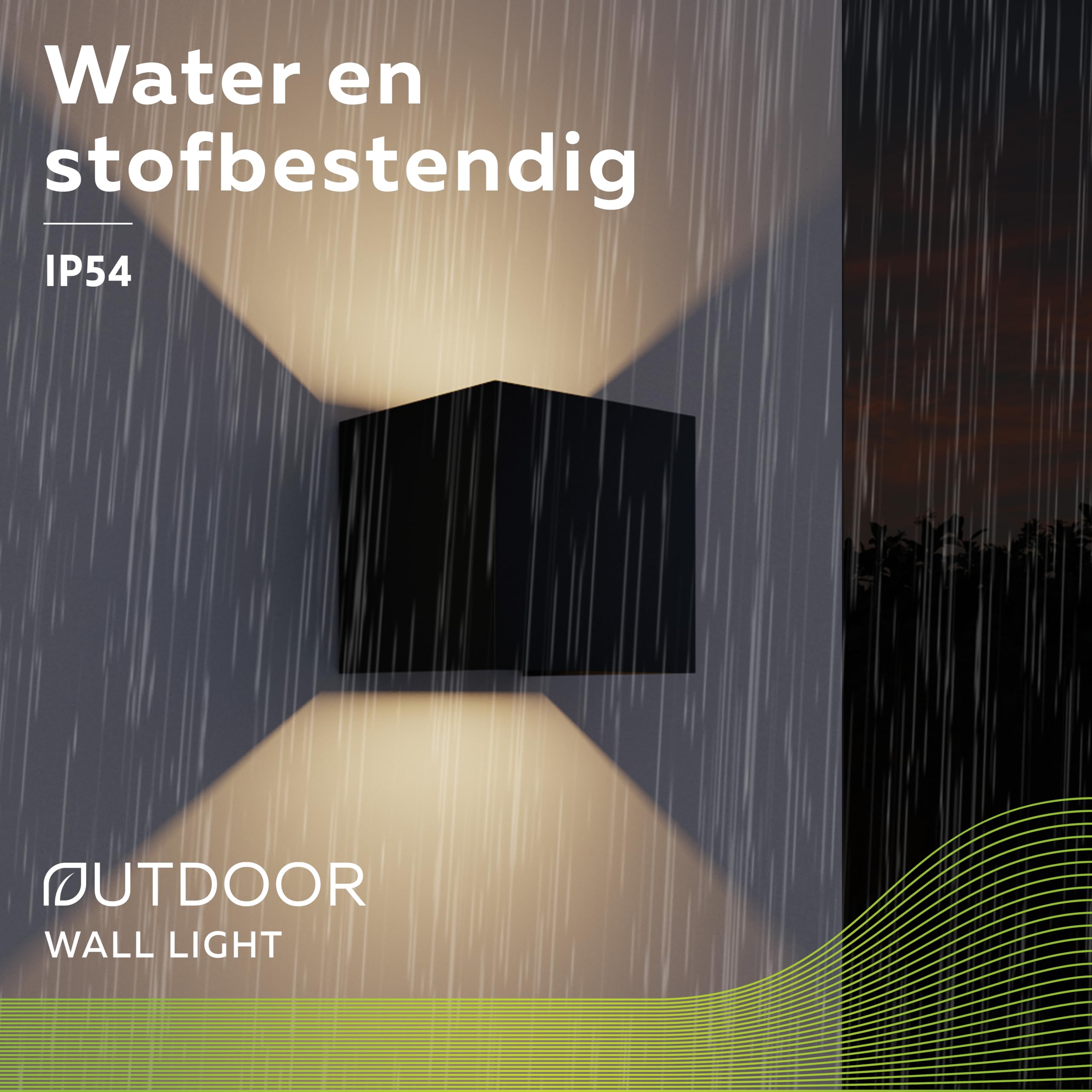 CALEX Applique LED Smart Outdoor, Up & Down, colori RGB & luce da fredda a calda, Dimmerabile, modulo LED integrato, impermeabile, controllo app & vocale, Nero, Confezione da 2