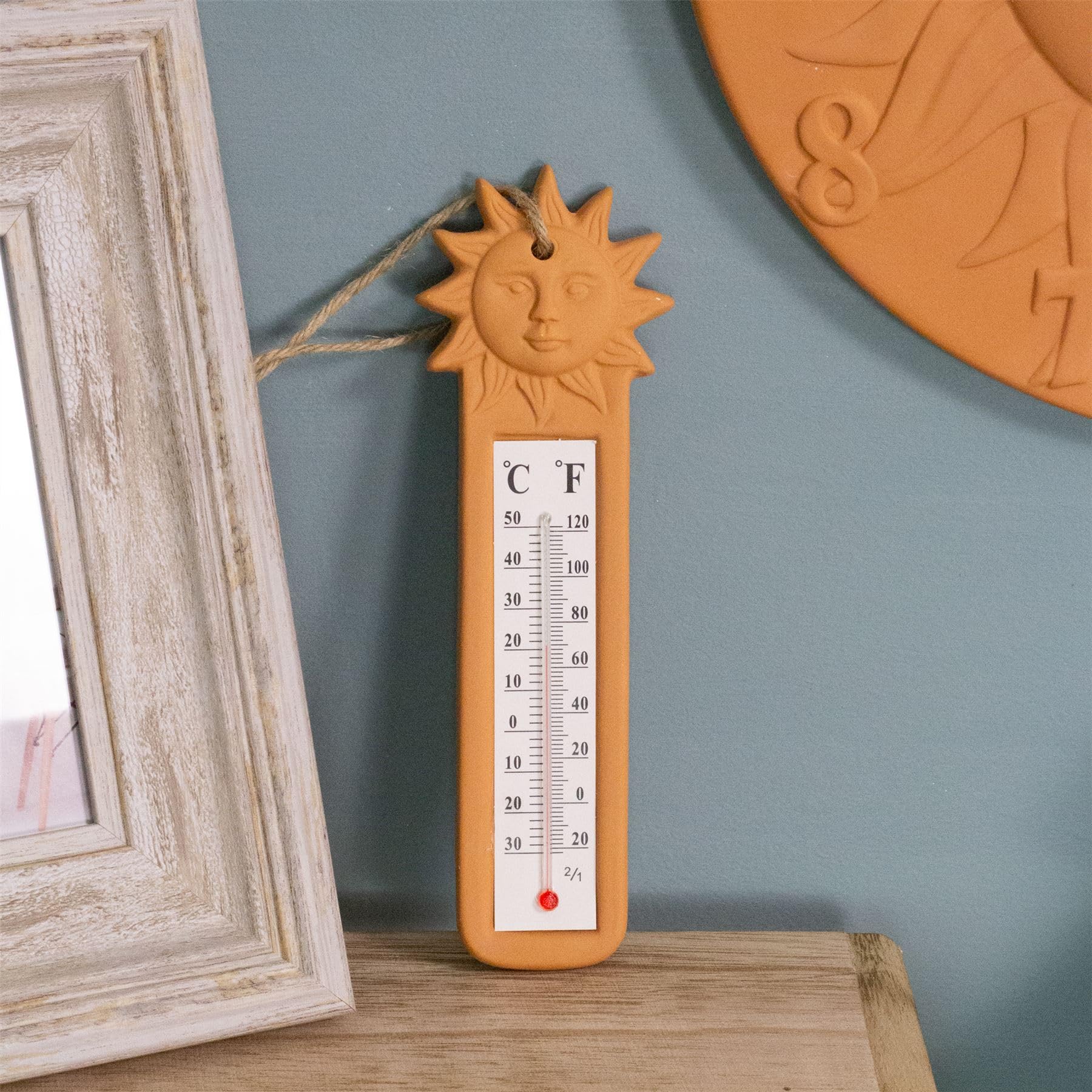 terracotta garden barometer