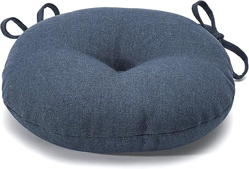 Miniatura 6 de Klear Vu Bistro - Cojines de asiento redondos para exteriores, tela Wellfleet Bay Woven Revolution Performance (juego de 2), color gris, 2 unidades