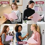 SUNEE 3 Beurre à anneaux 1 1 cm 4 Emballage, effacer la vue 1" Reliures Trois anneaux sans PVC (Fit 8,5x11 pouces) pour fournitures scolaires ou de bureau, pastel assorti