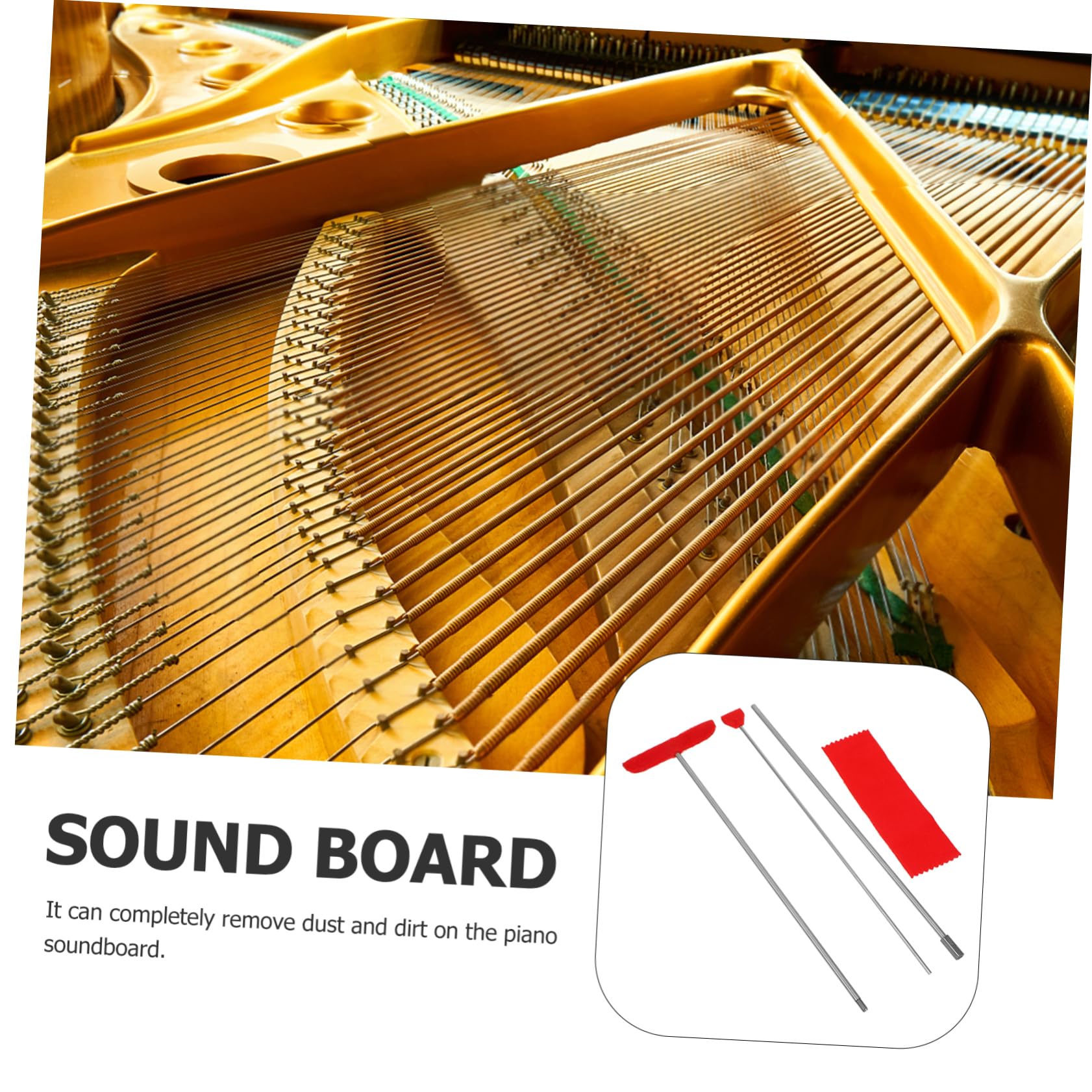 ibasenice Soundboard Cleaning Tool Piano Cleaning Kit for Professional Enthusiasts