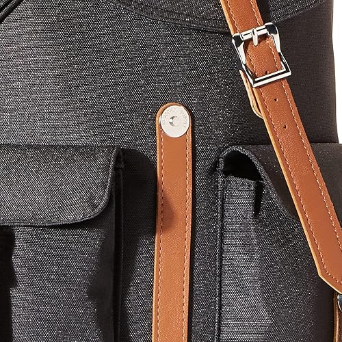 Vista 4 de Herschel Mochila Dawson, NegroTan Synthetic Leather), 10233-00001