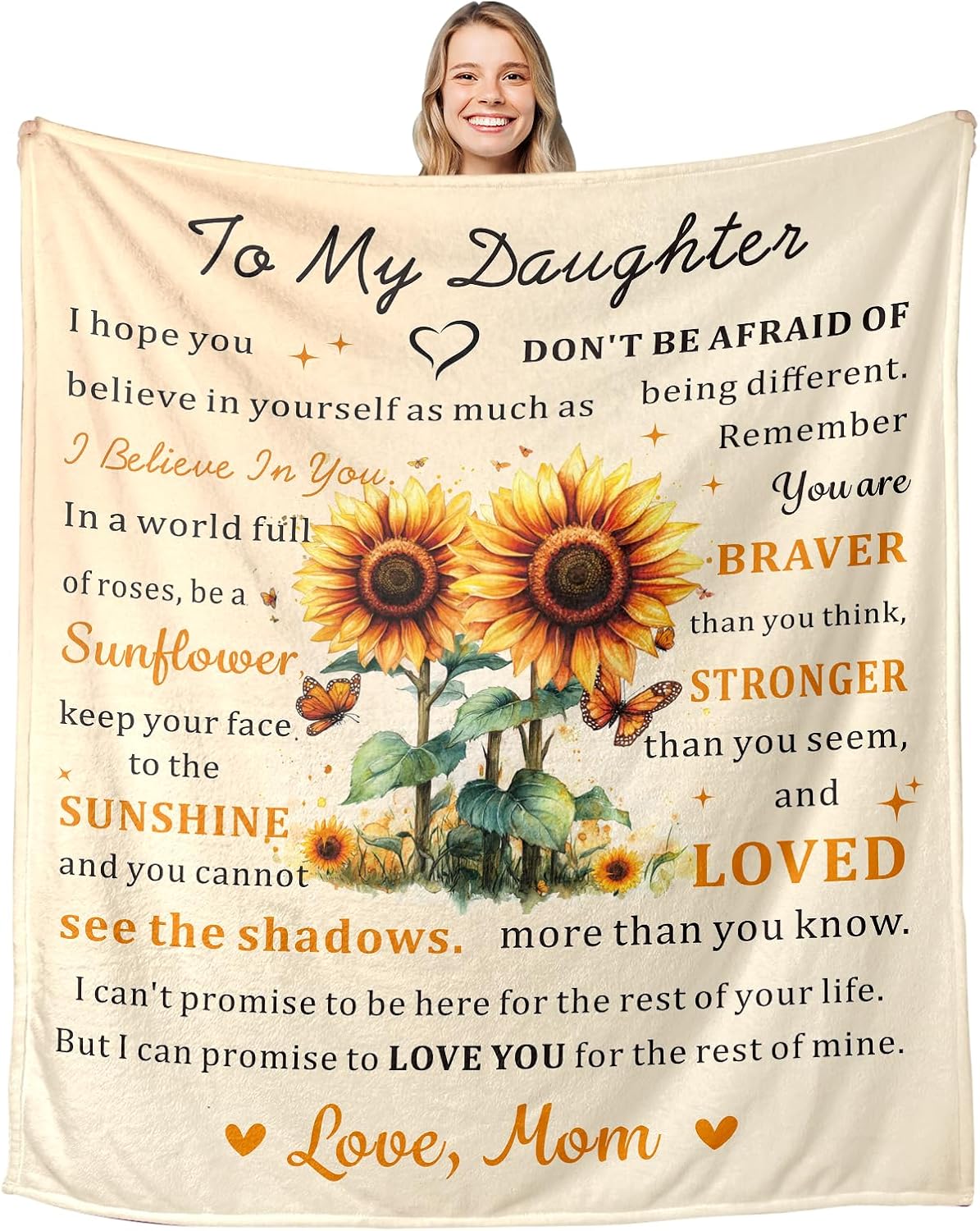 Ordfuarn Throw Blanket, Daughter Gifts from Mom Dad