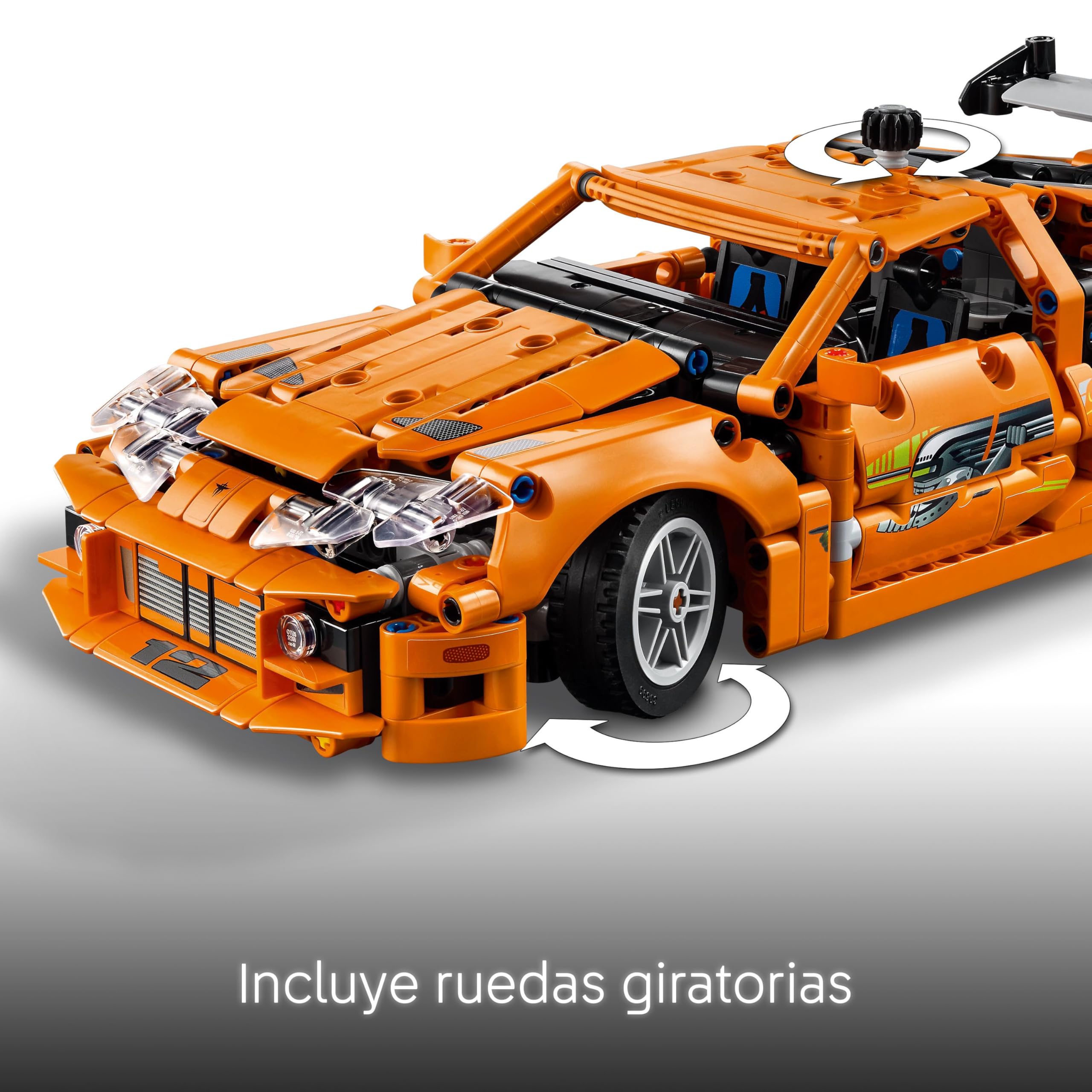 LEGO Technic Fast and Furious Toyota Supra MK4 Kit de Maqueta de Coche Deportivo de Juguete con Motor de 6 Cilindros, Regalo para Niños y Niñas de 9 Años o Más y Aficionados al Motor 42204