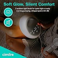 Vista 5 de Cimilre Extractor de leche recargable ajustable S6+, sesiones de bomba personalizables con múltiples velocidades de ciclo y niveles de succión