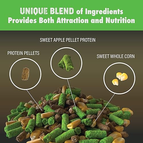 Miniatura 4 de Herron Outdoors 4-4-2 pellets de proteína de manzana dulce, maíz entero y manzana dulce, atractantes de ciervos para ciervos de cola blanca y cebo