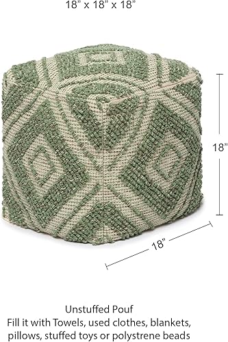 Miniatura 65 de REDEARTH · Puf otomano sin rellenos, con textura, cubo de almacenamiento, puf, reposapiés para sala de estar, dormitorio, guardería, habitación de