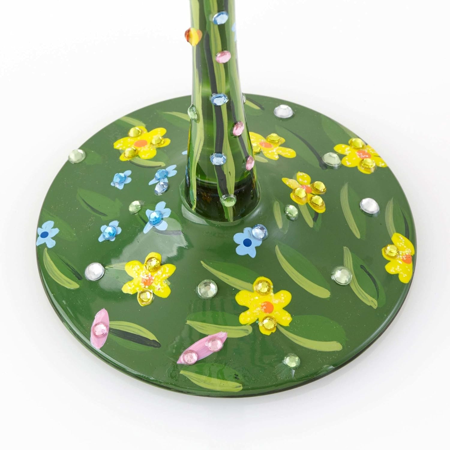 Nеw Prоduсt Designs by Lolita “Spring Bling” Hand-painted Artisan Super Bling Wine Glass, 22 oz.