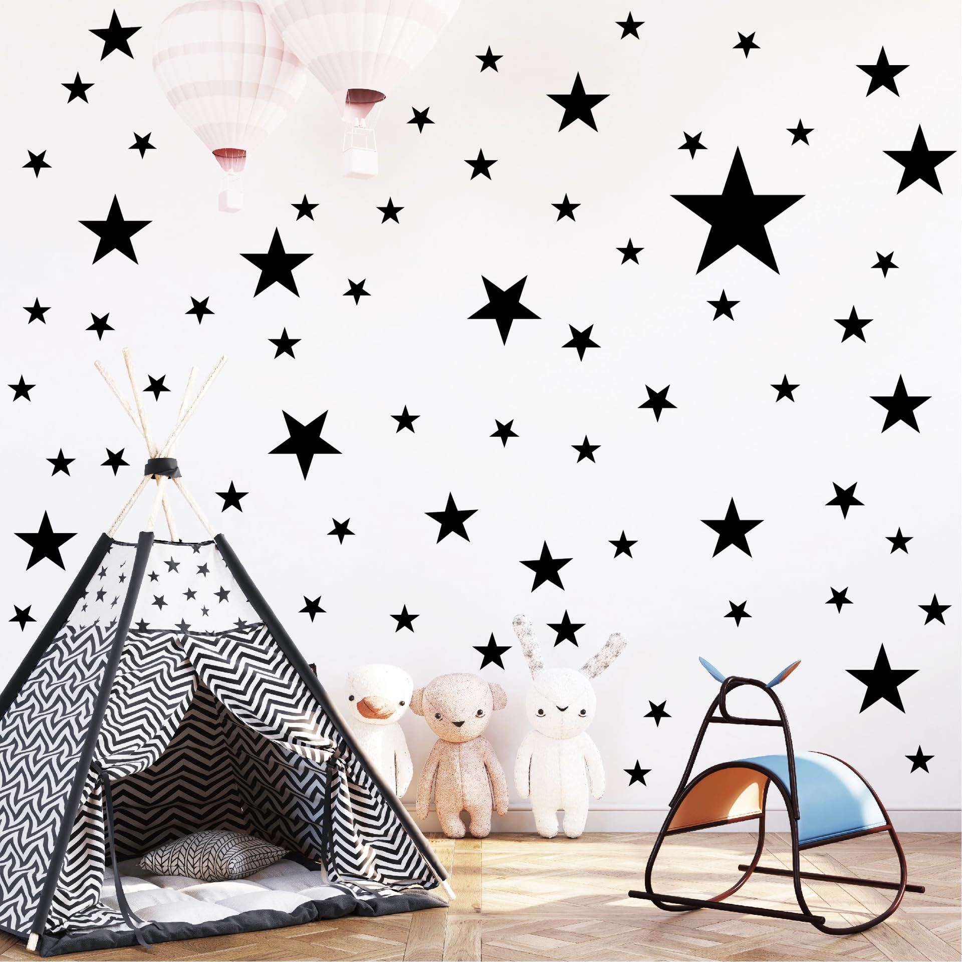 10 Sheet Black Star Wall Sticker Star Wall Decal for Bedroom Living Room Classroom, Playroom Decor Removable Wall Stickers