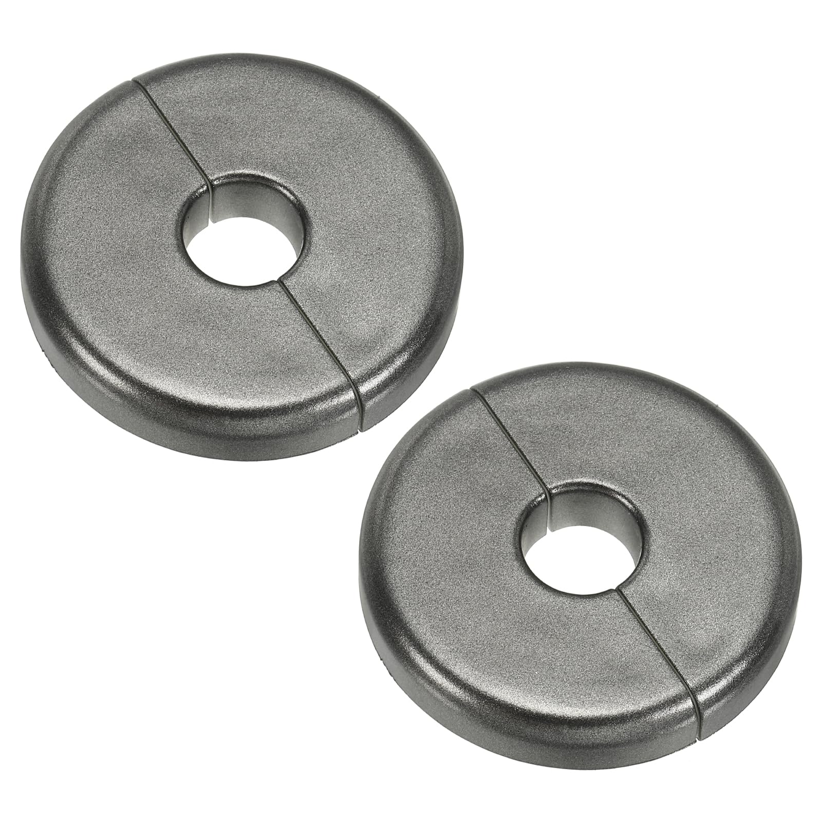 sourcing map 2Pcs Wall Split Flange, ABS Self-Adhesive Escutcheon Plate for 10mm/0.4" Diameter, Water Pipe Cover for Kitchen Toilet Faucet Decoration, Grey