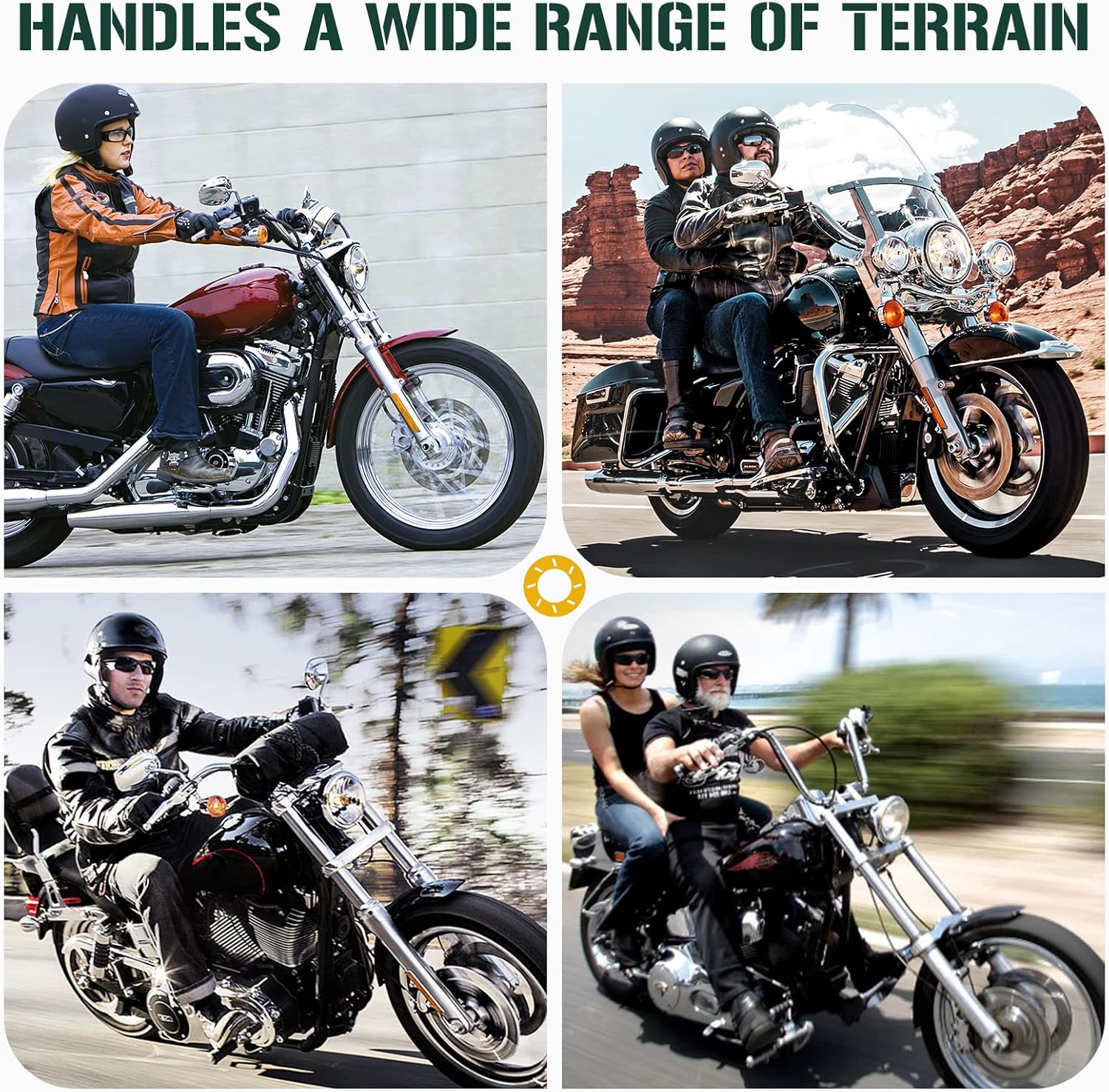 Youxmoto 11.8" Brake Rotor 2pcs Front + 1 Rear, 2008-2020 For Harley Road King/for Road Glide Electra/for Street Glide/for Tri Glide Ultra Classic Brake Disc Rotor, No-rust High Polished