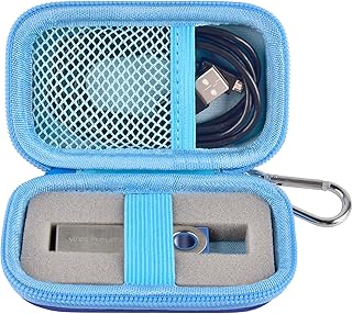 Case Compatible with Ledger Nano X/S/S Plus for Cryptocurrency Hardware Wallet - BTC for Bitcoin, Ethereum, Ripple, Altcoins and ERC Tokens. Storage Carrying Organizer USB Cables -Blue
