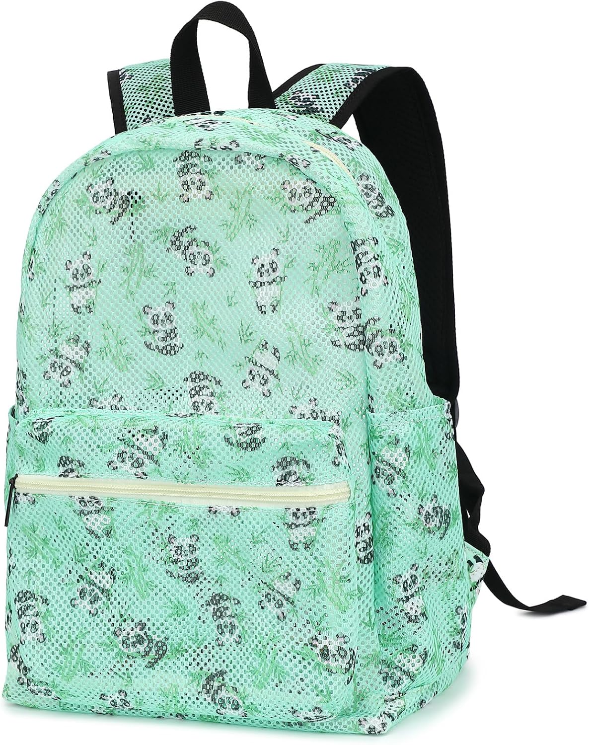 Mesh School Backpack for Girls Women, Heavy Duty See Through College Bookbag School Bag with Storage Bag (Cactus)