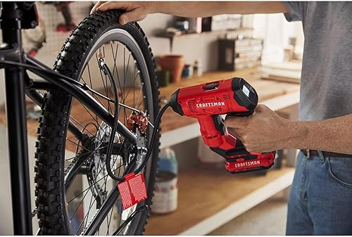 Miniatura 7 de CRAFTSMAN Compresor de aire portátil V20, inflador de neumáticos inalámbrico, bomba de neumáticos de hasta 150 PSI, con medidor de presión digital,