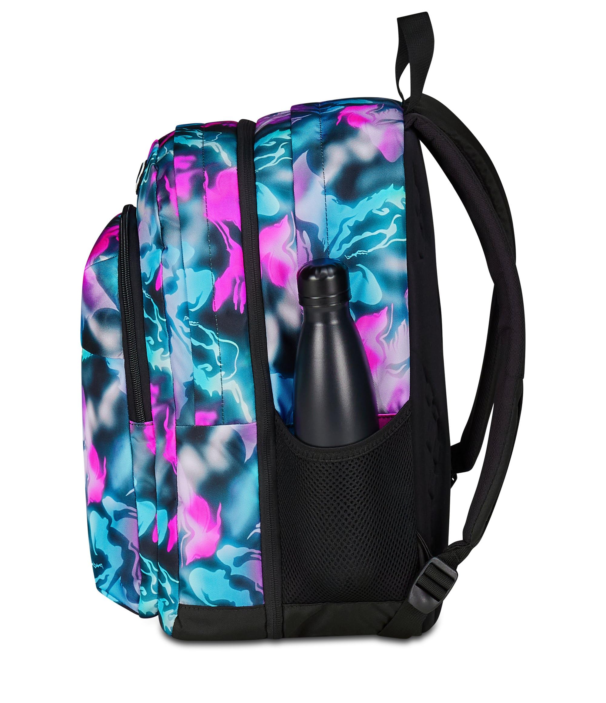 Seven Zaino Scuola Pro XXL Detach con Cuffie Wireless, Fucsia, Tasca Interna Porta PC e Tasca Laterale per Borraccia, 33 L, Scuola Media e Superiore, Zaino Ragazza