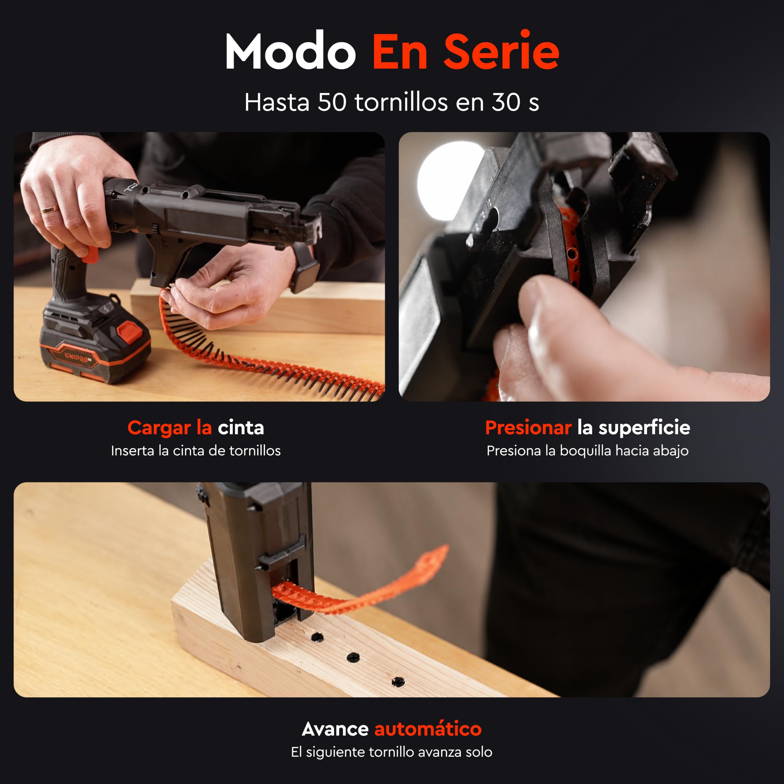 Atornillador Pladur Inalámbrico DSD-201BCA - Atornillador Eléctrico a Batería 20V, Motor Brushless, 0-4400 RPM, HEX 1/4", Alimentador Automático, LED, 8/11 N·m - Bateria 2Ah y Cargador - Por Dnipro-M
