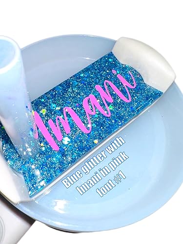 Miniatura 6 de Tumbler Name Tag Plate Topper for H2.0 Stanley Quencher Cup 40oz 30oz 20oz Crystal Rhinestone Custom Name Bling Glitter  Stanley Boot Sleeve Stanley