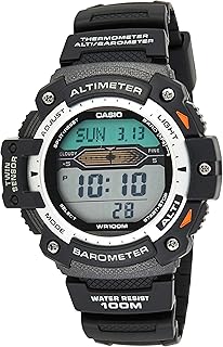 ساعة التينميتر للرجال من كاسيو رقمية بسوار راتنج - SGW 300H-1A كوارتز، بمينا أسود