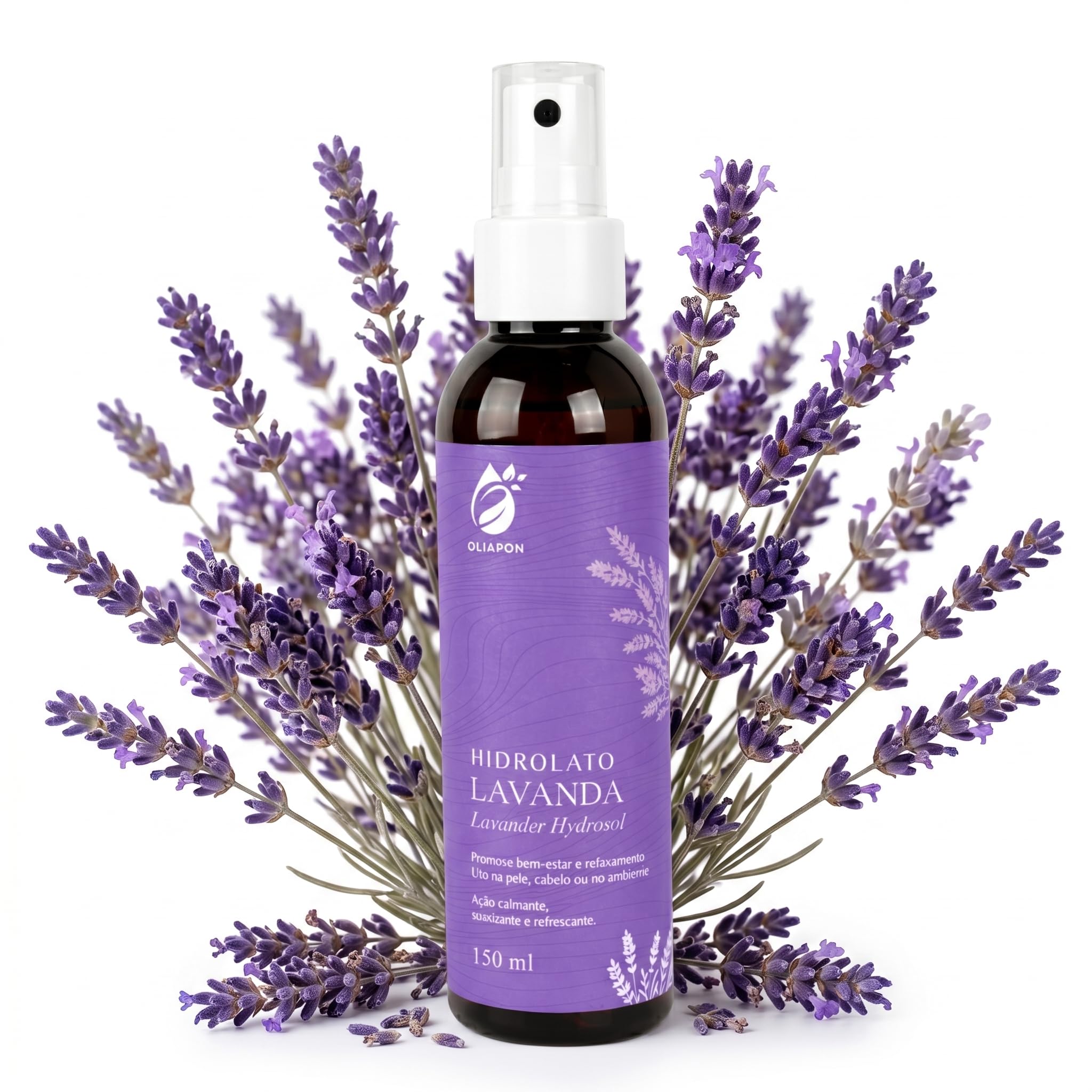 Hidrolato Natural Oliapon 150ml – Lavanda Tônico Facial & Corporal Natural, Água Floral